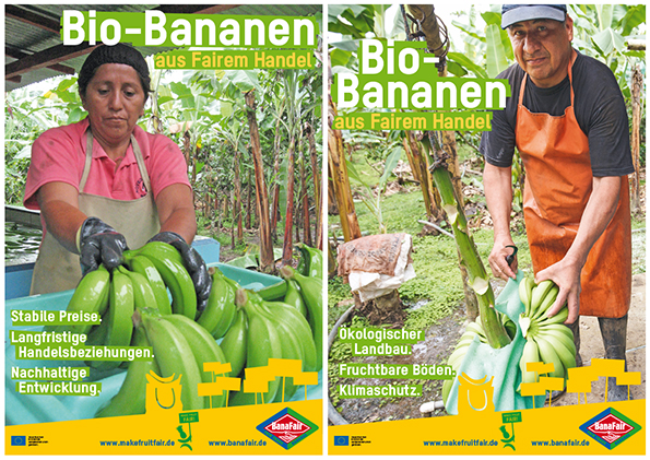 Plakate „Bio-Bananen aus Fairem Handel“ von MakeFruitFair!