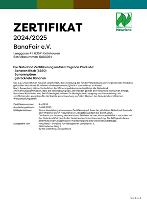 Naturland-Zertifikat